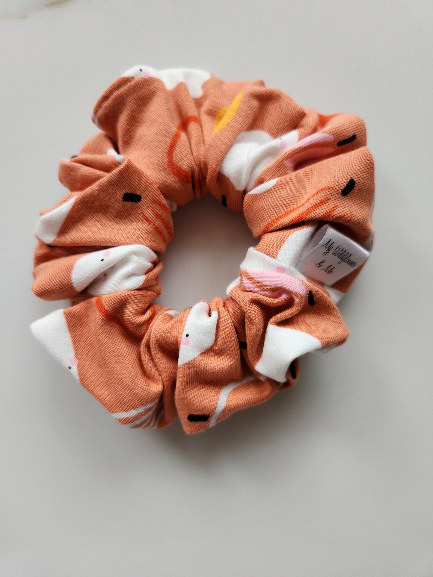 Orange Ghost Scrunchie