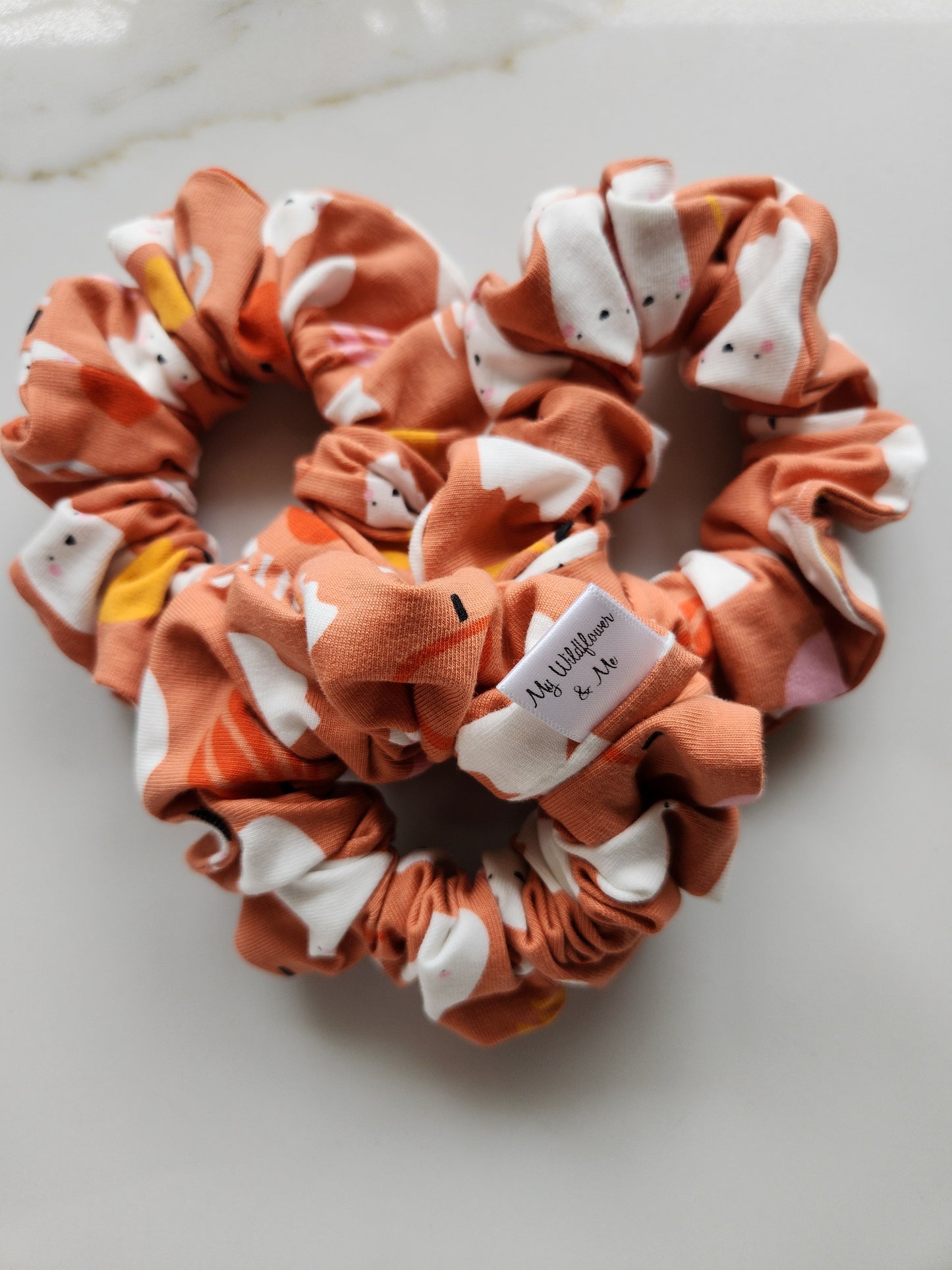 Orange Ghost Scrunchie