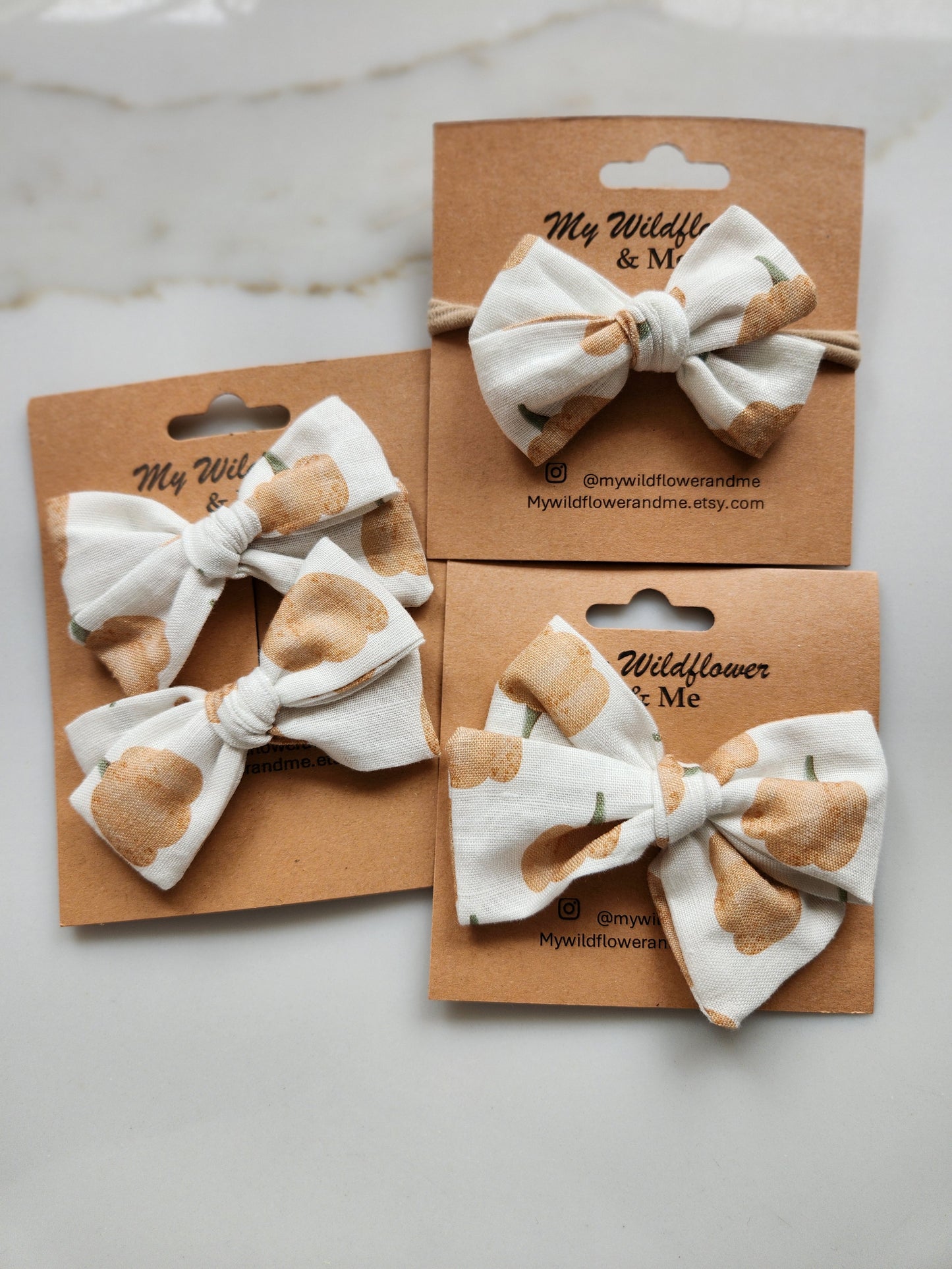Pumpkin Medium Pinwheel Bow