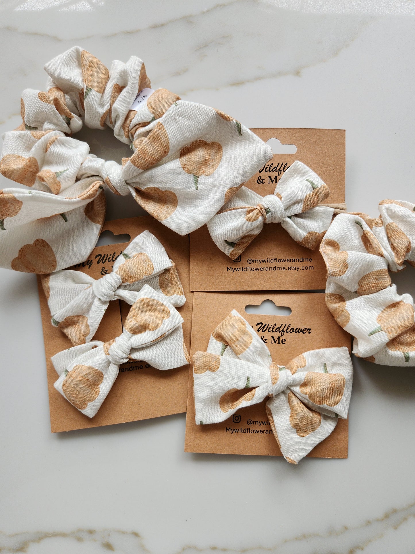 Pumpkin Medium Pinwheel Bow