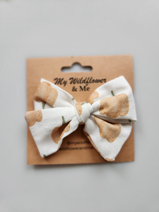Pumpkin Medium Pinwheel Bow