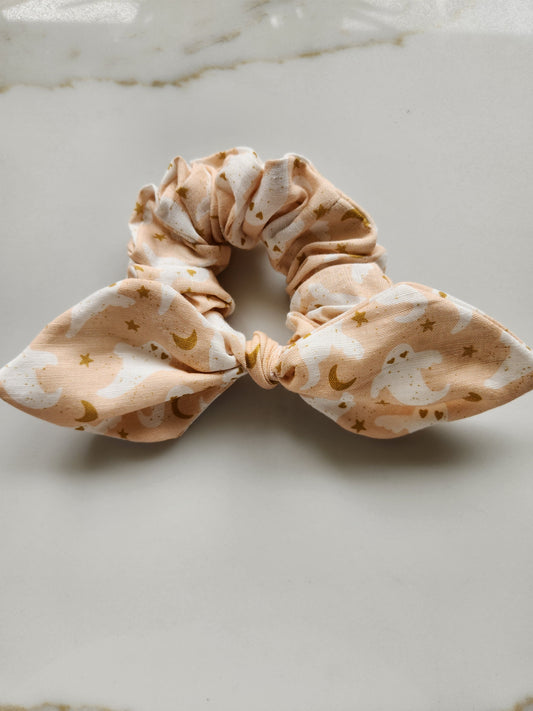 Stars and Ghosts Bow Scrunchie