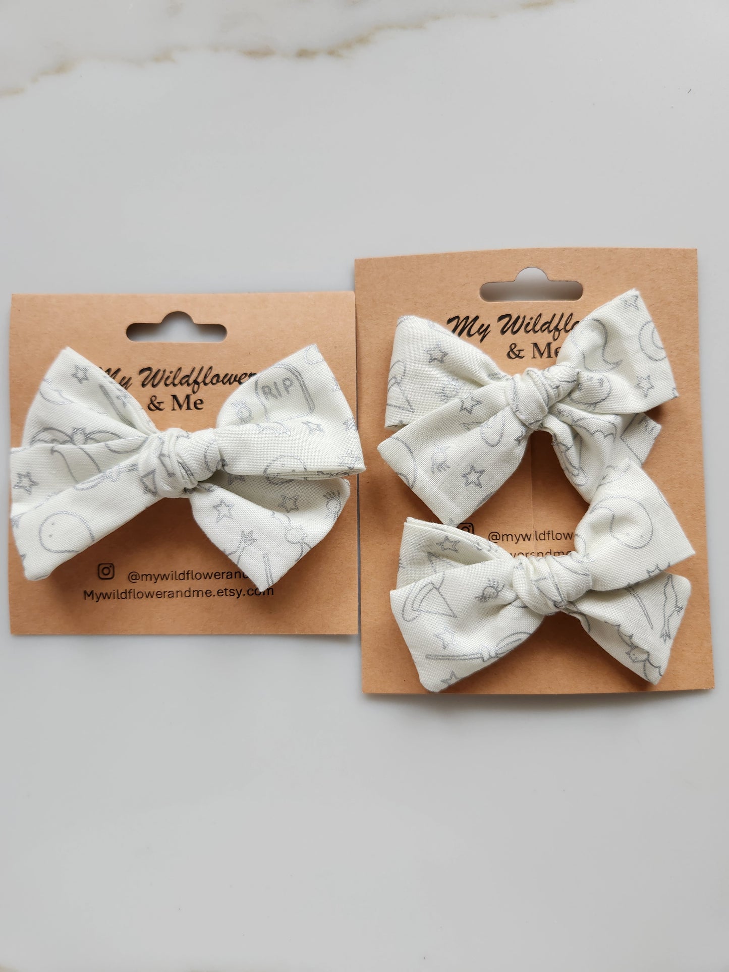 Silver Halloween Pigtail Set