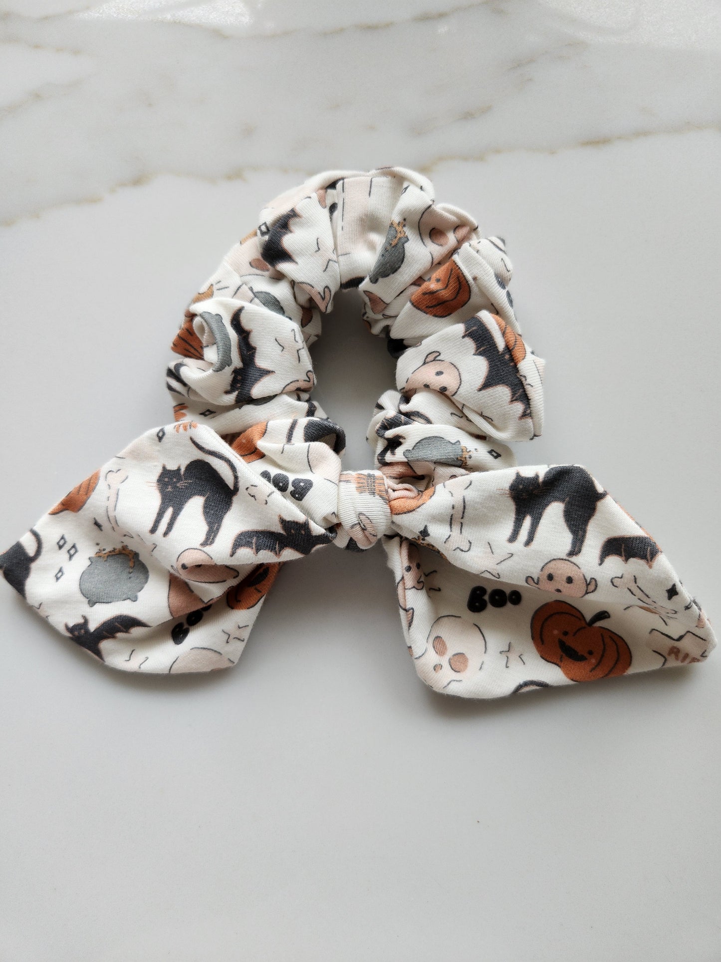 Spooky Icons Bow Scrunchie