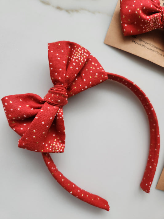 Red and Gold Fireworks Alice Headband
