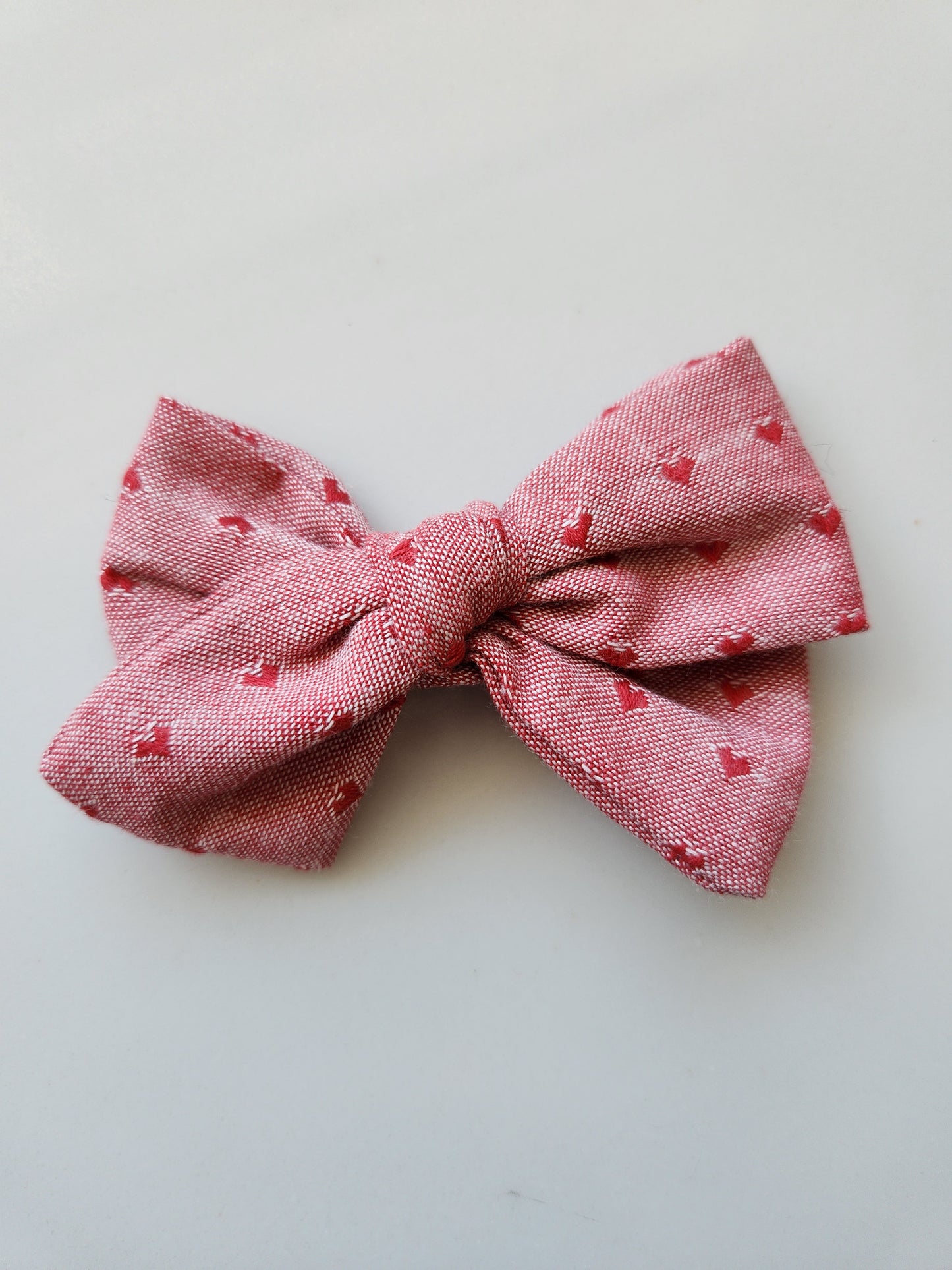 Cherry Hearts Pinwheel Bow