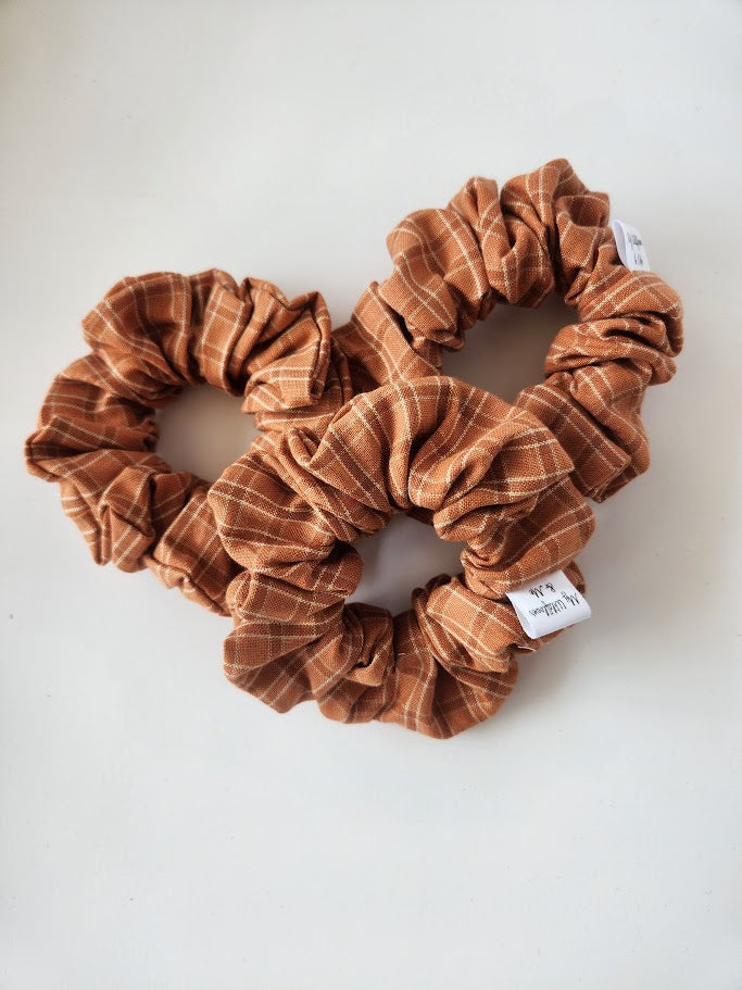 Pumpkin Plaid Scrunchie