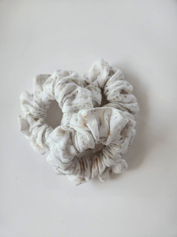 Soft Autumn Wildflower Double Gauze Scrunchie