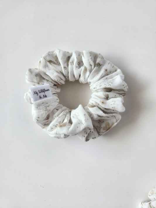 Soft Autumn Wildflower Double Gauze Scrunchie