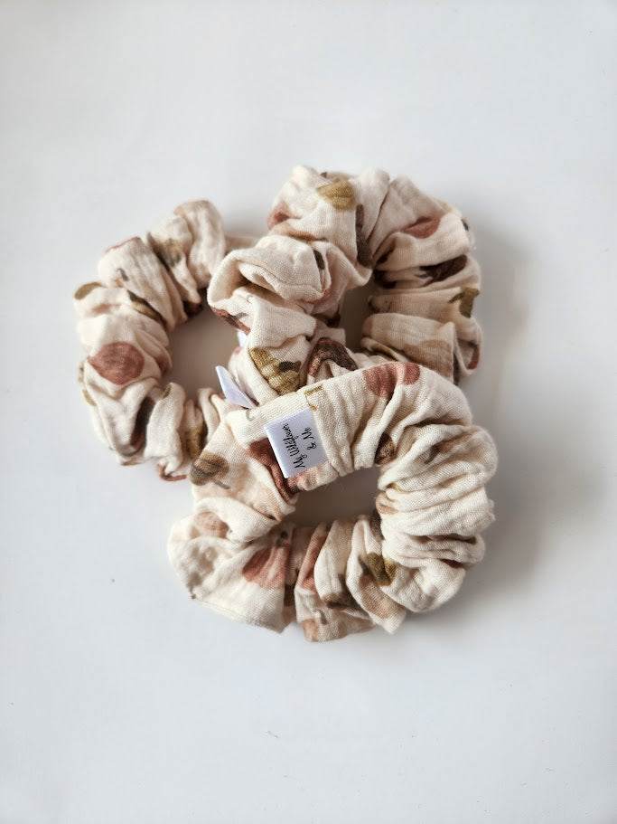 Neutral Pumpkins Double Gauze Scrunchie