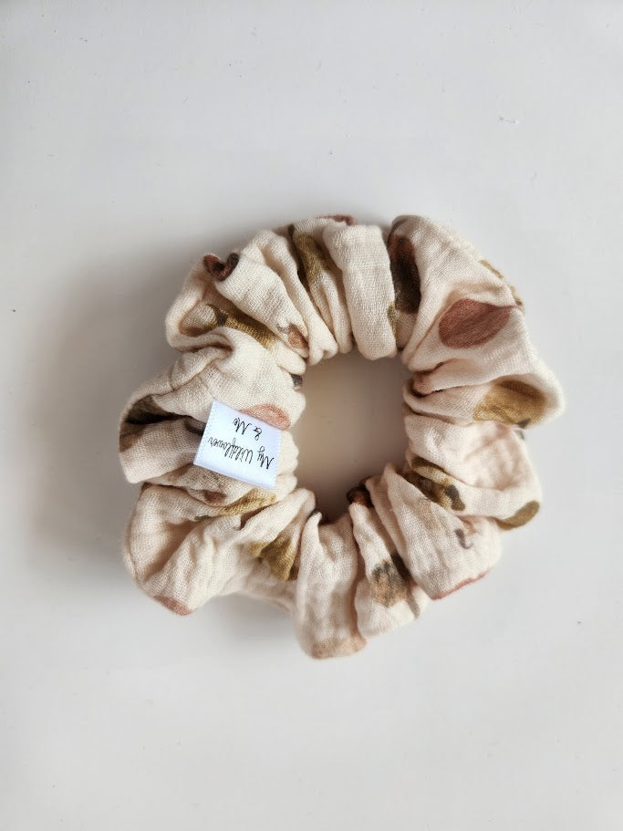 Neutral Pumpkins Double Gauze Scrunchie