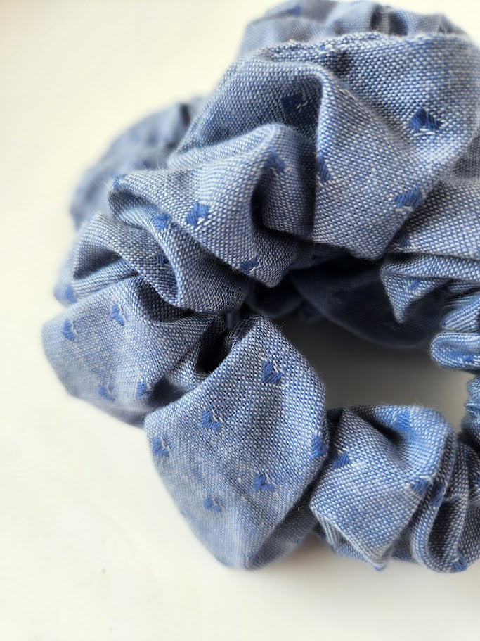 Blue Hearts Scrunchie