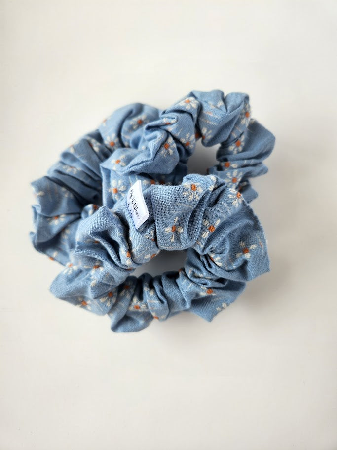 Blue Daisy Scrunchie
