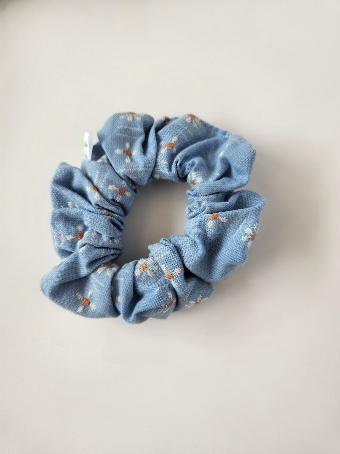 Blue Daisy Scrunchie
