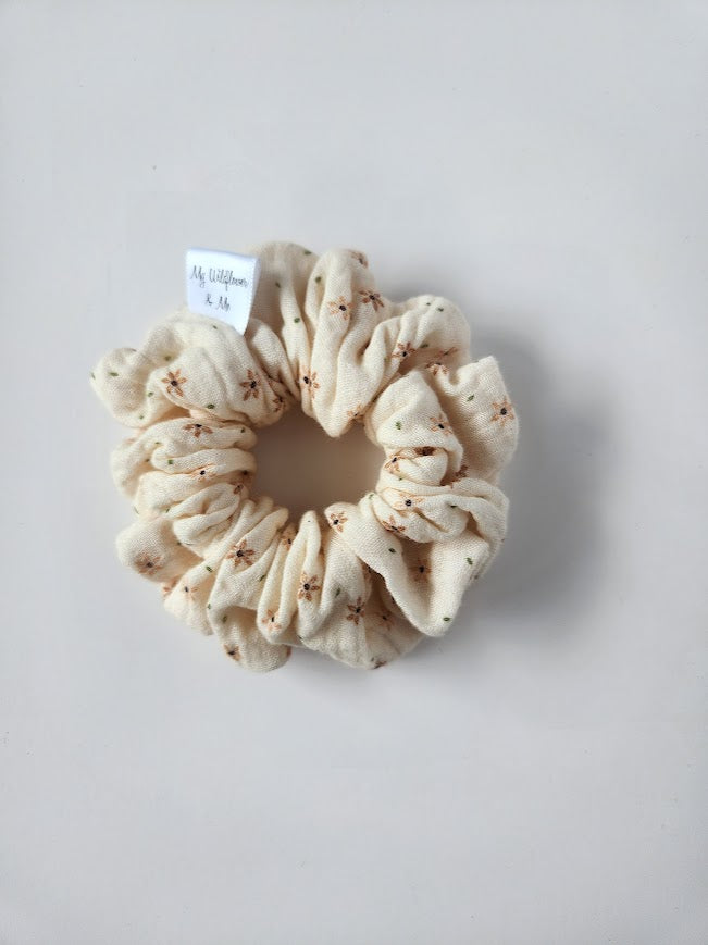 Star Flower Double Gauze Scrunchie