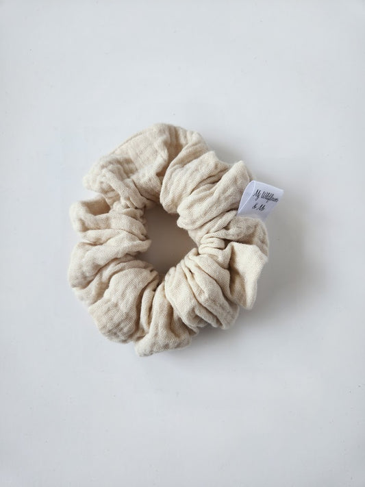 Natural Double Gauze Scrunchie