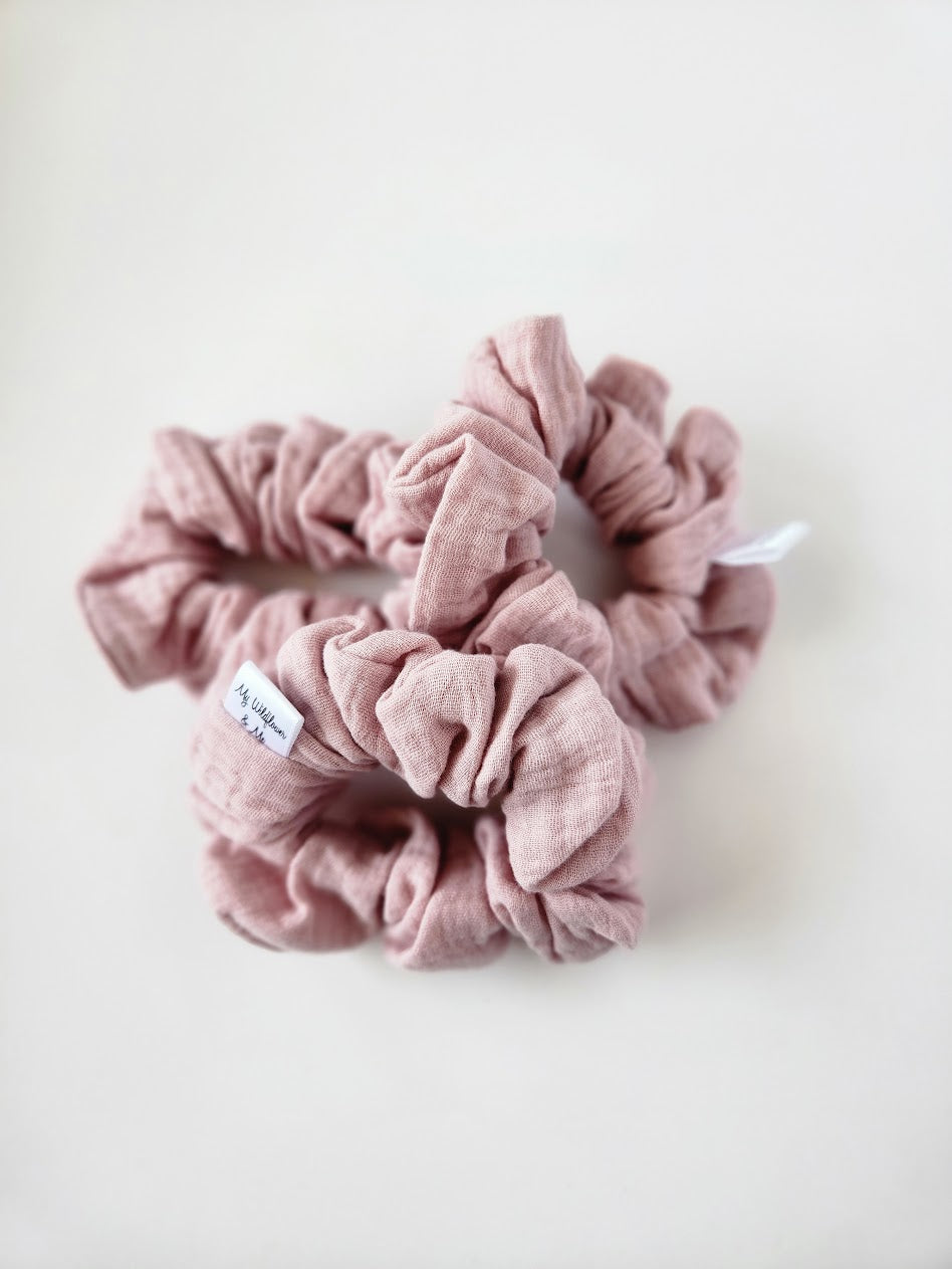 Light Pink Double Gauze Scrunchie