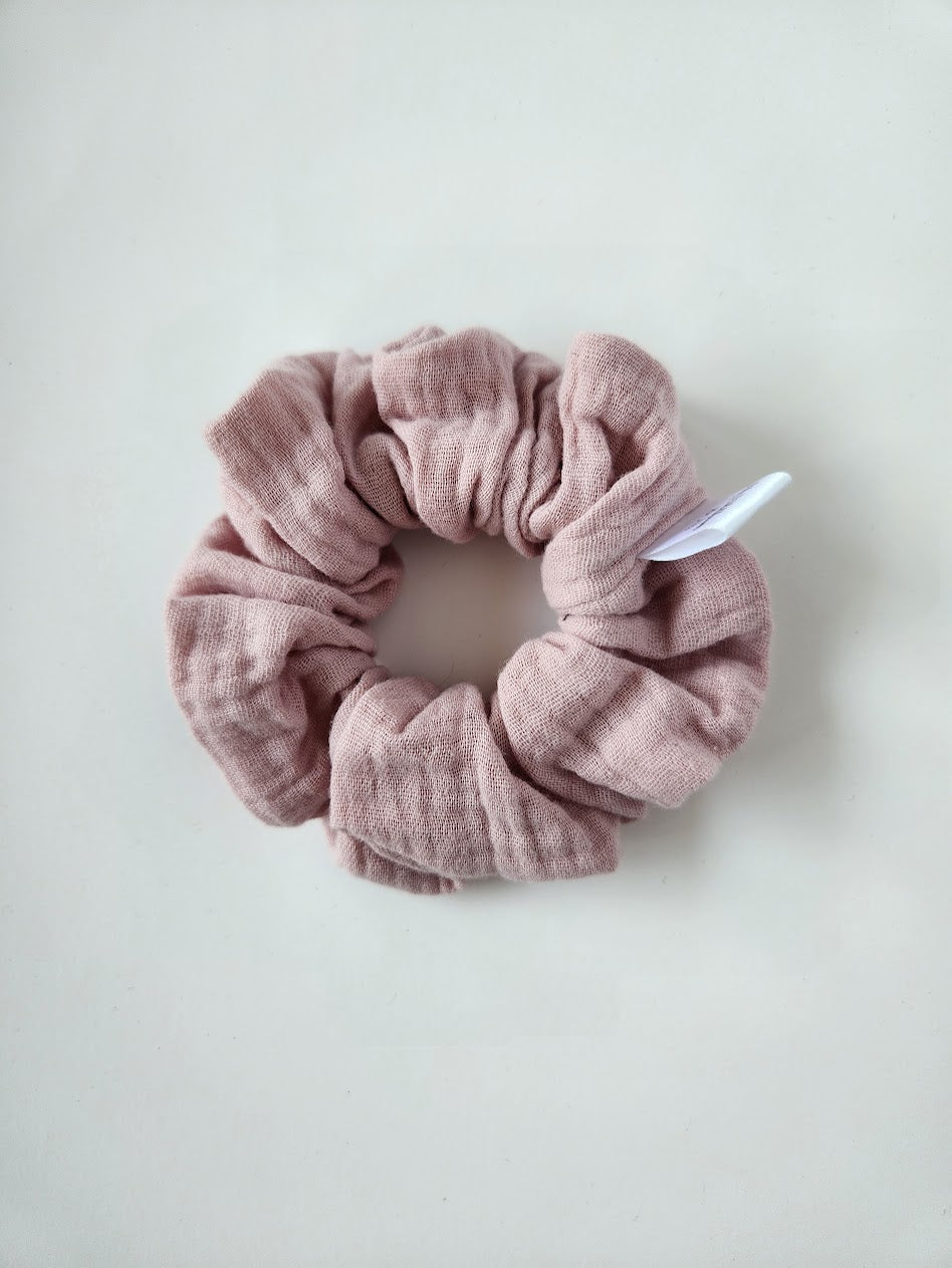 Light Pink Double Gauze Scrunchie