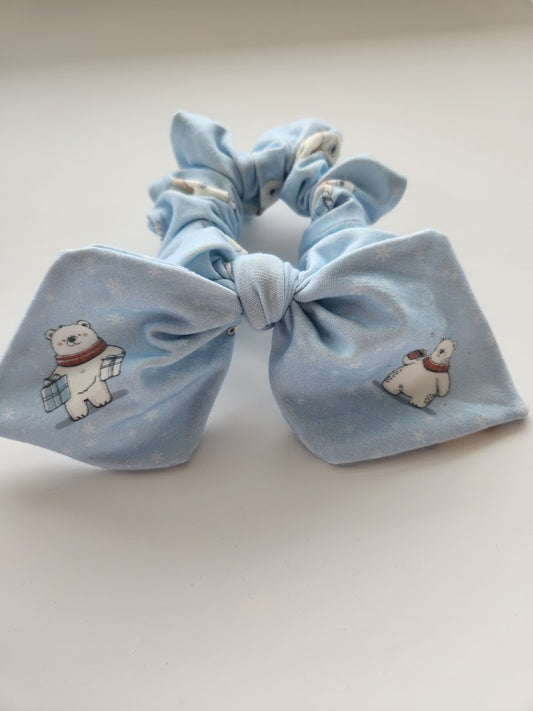 Polar Bear Bow Scrunchie