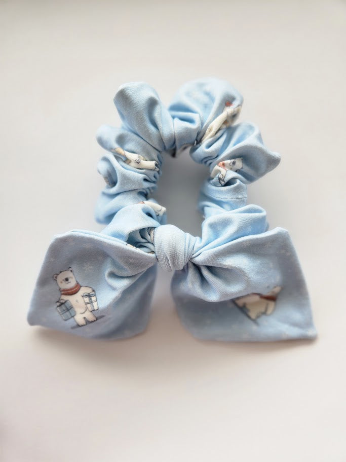 Polar Bear Bow Scrunchie