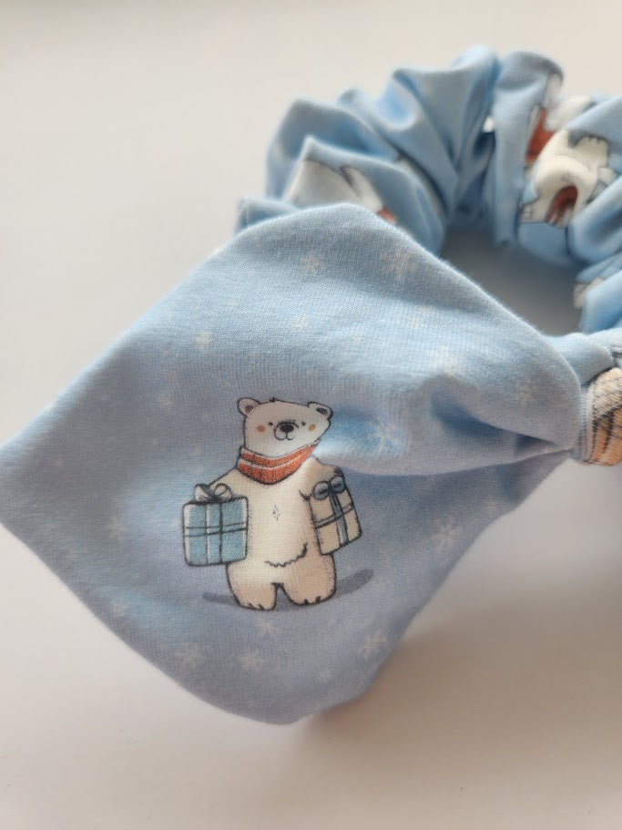 Polar Bear Bow Scrunchie