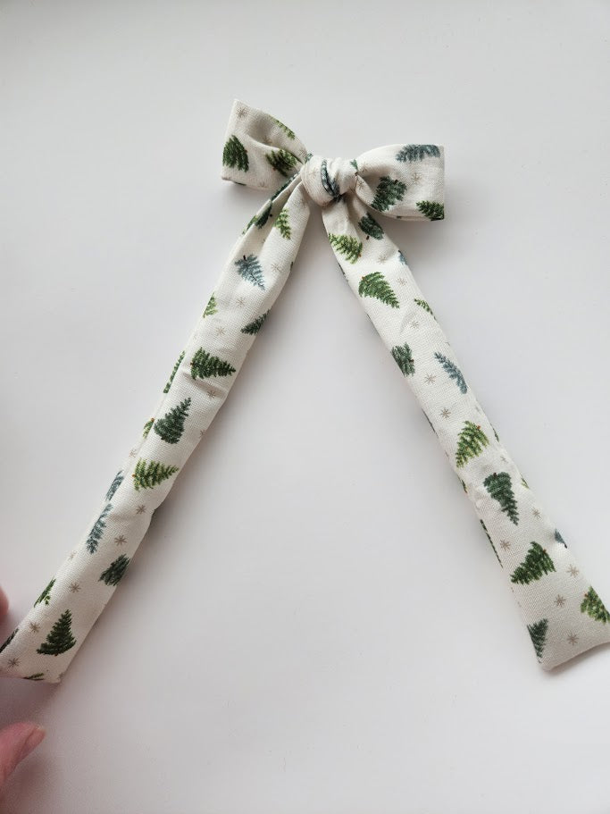 Christmas Trees Long-Tailed Bow