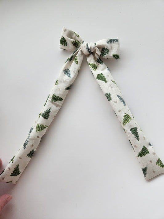 Christmas Trees Long-Tailed Bow
